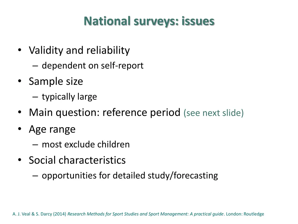 national surveys issues
