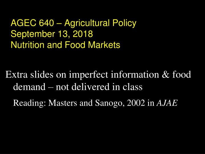 agec 640 agricultural policy september 13 2018