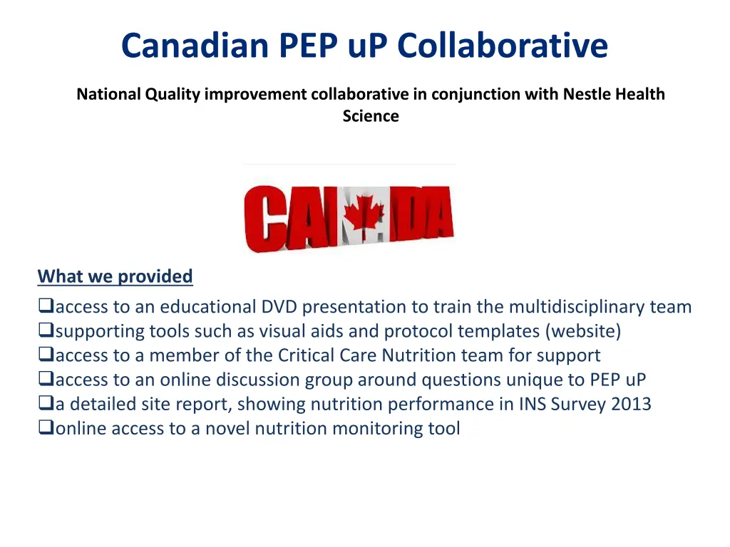 canadian pep up collaborative