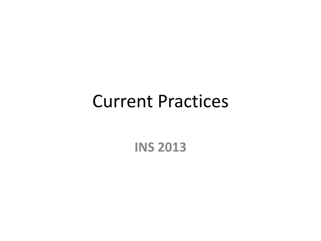 current practices