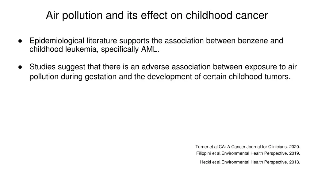 air pollution and its effect on childhood cancer