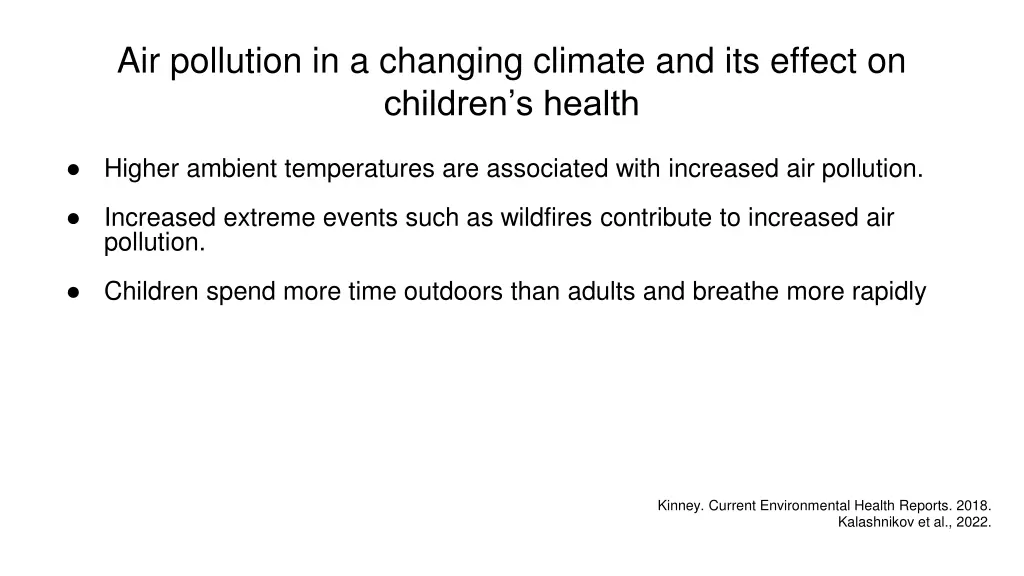air pollution in a changing climate