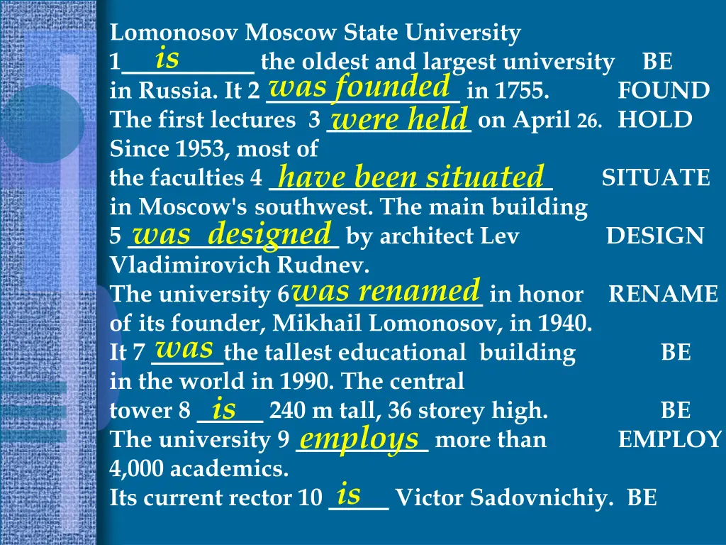 lomonosov moscow state university 1 the oldest