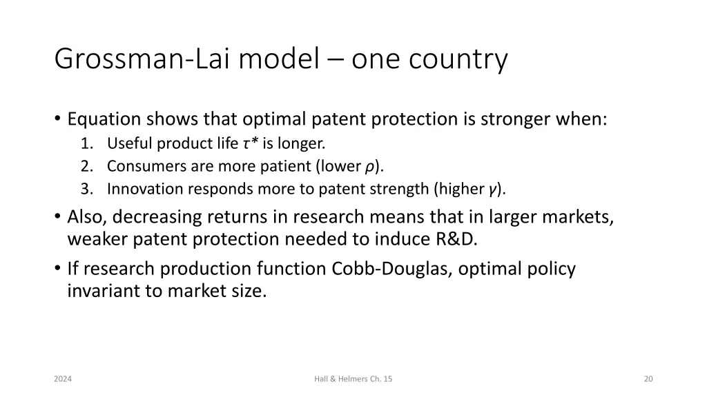 grossman lai model one country 2