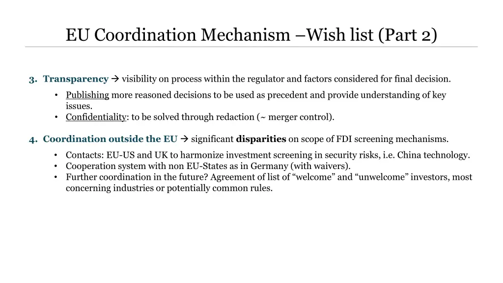 eu coordination mechanism wish list part 2