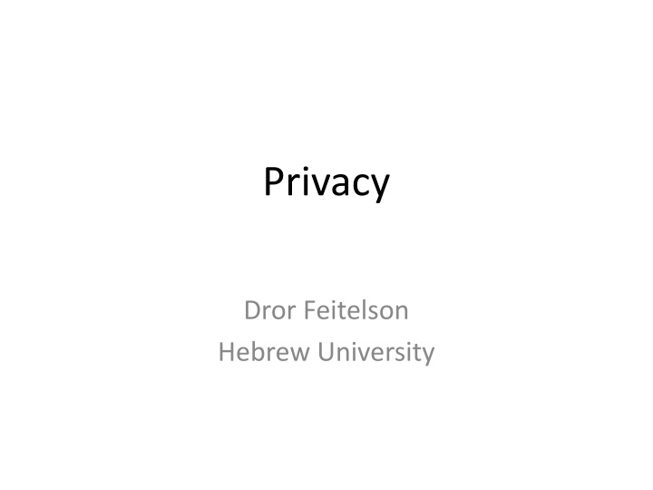 privacy