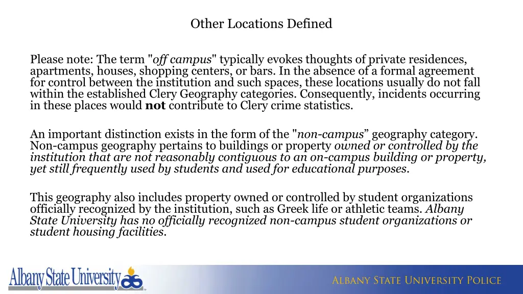 other locations defined