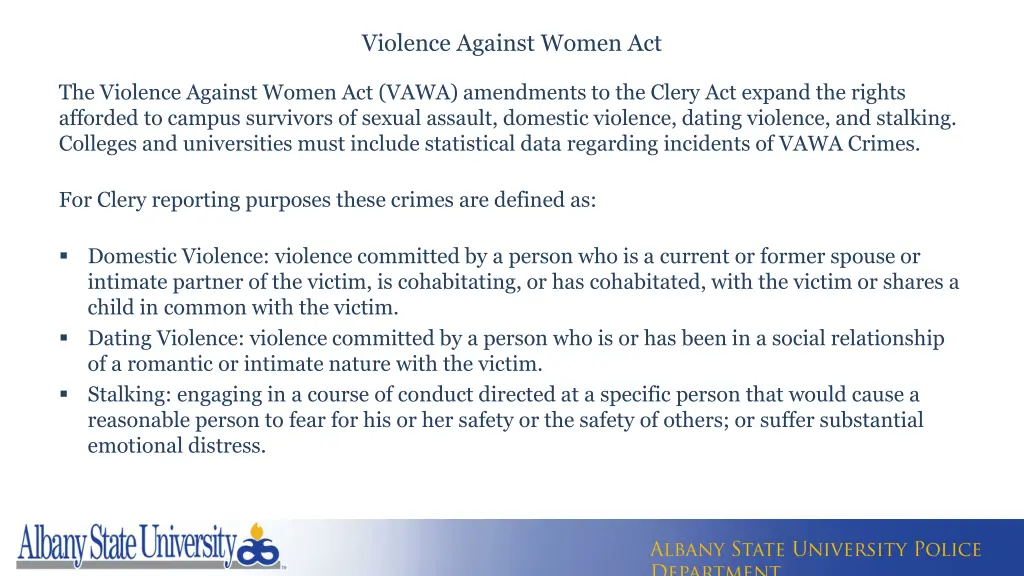 violence against women act