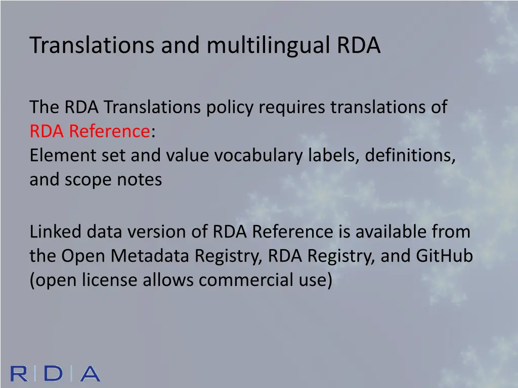 translations and multilingual rda