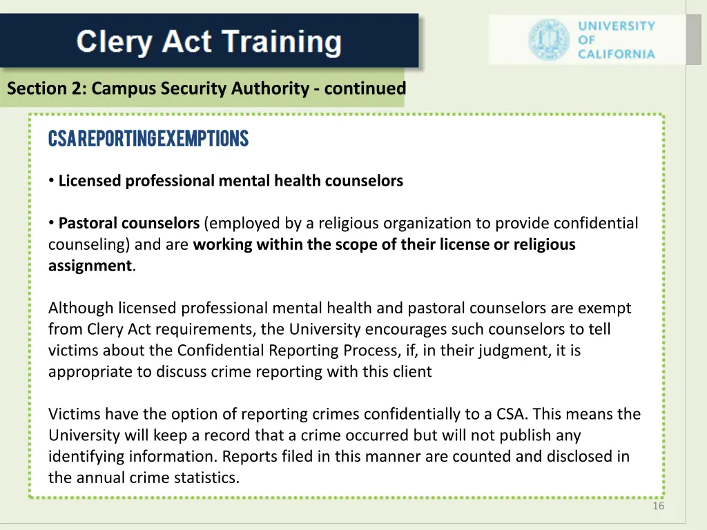 section 2 campus security authority continued 2