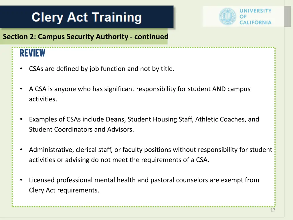 section 2 campus security authority continued 3