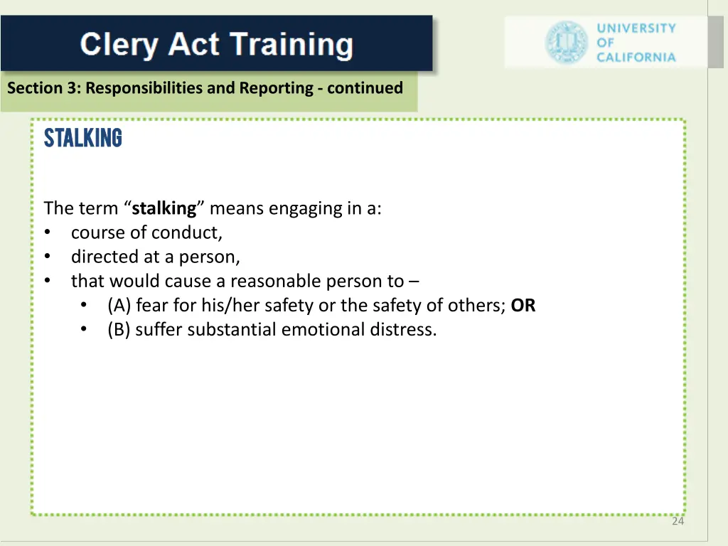 section 3 responsibilities and reporting continued 4