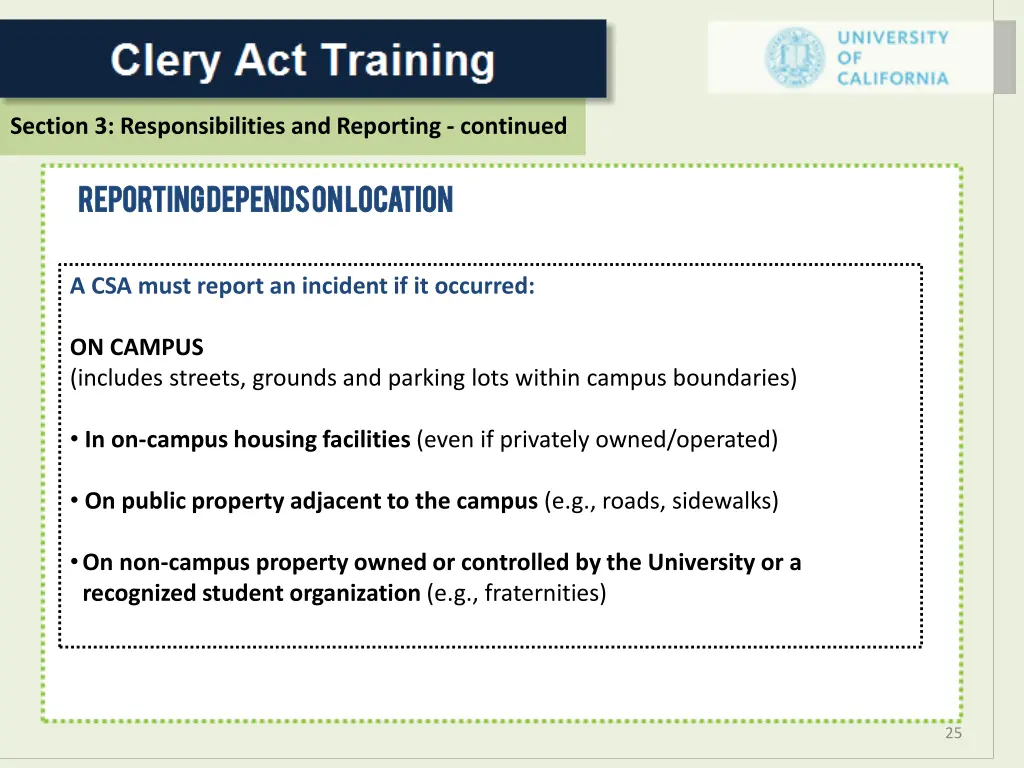 section 3 responsibilities and reporting continued 5