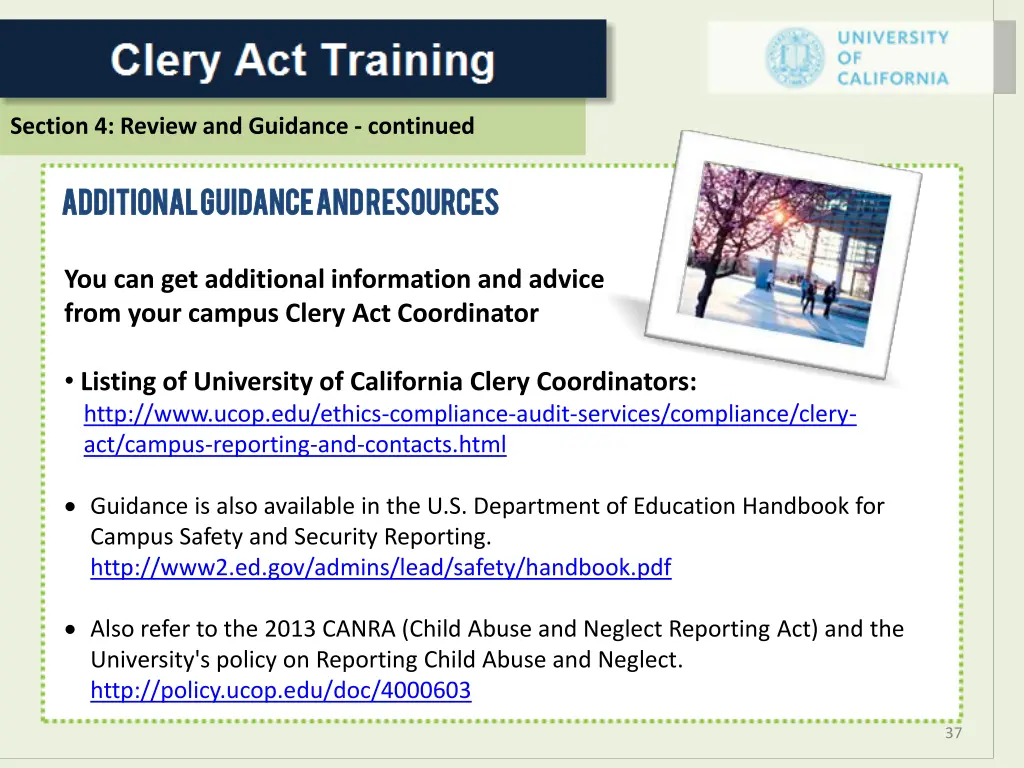 section 4 review and guidance continued