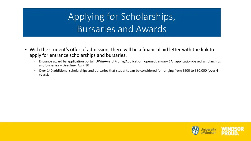 applying for scholarships bursaries and awards