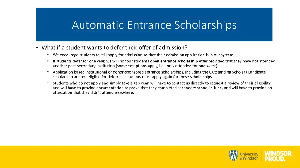 automatic entrance scholarships 2