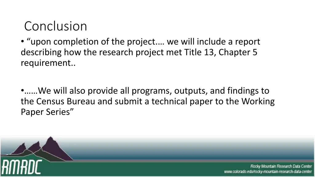 conclusion upon completion of the project we will