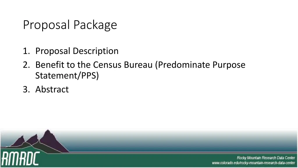 proposal package