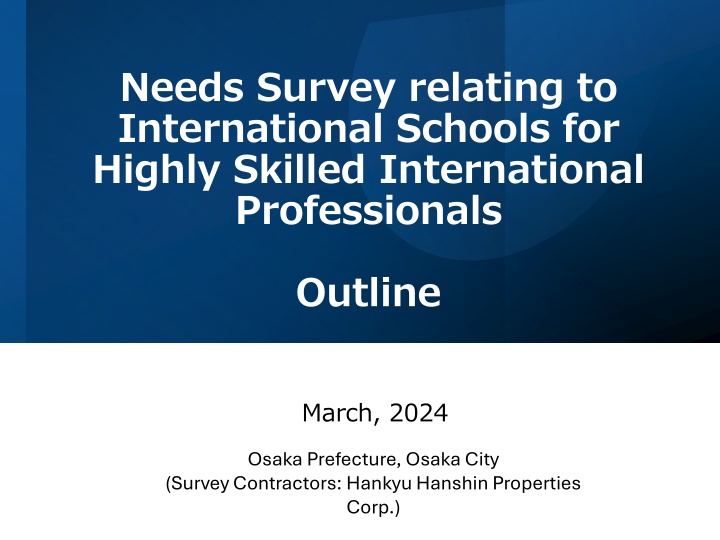 needs survey relating to international schools