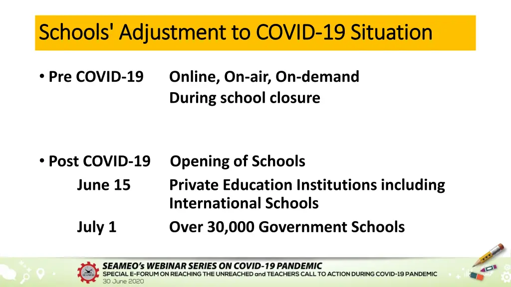 schools adjustment to covid schools adjustment