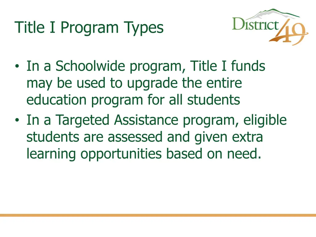 title i program types