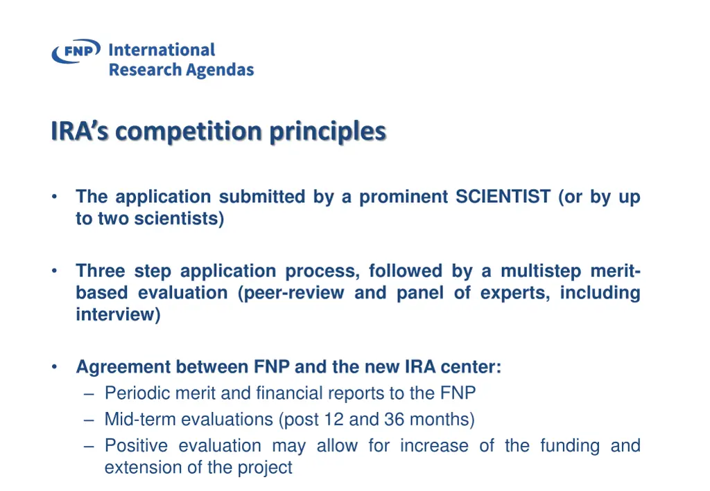 ira s competition principles
