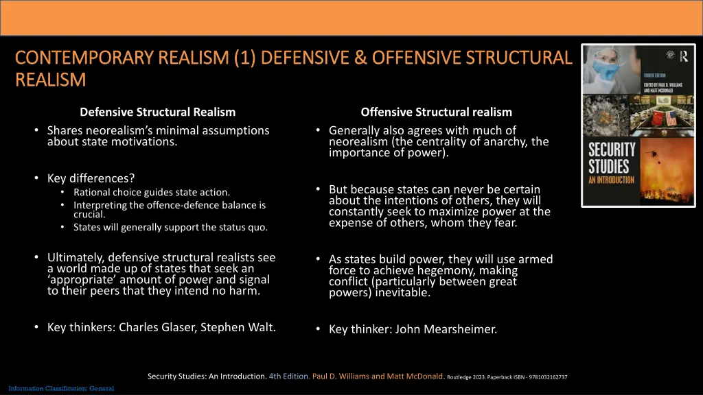 contemporary realism 1 defensive offensive