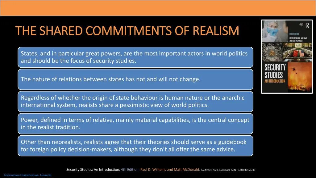 the shared commitments of realism the shared