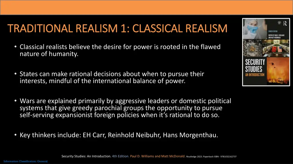 traditional realism 1 classical realism