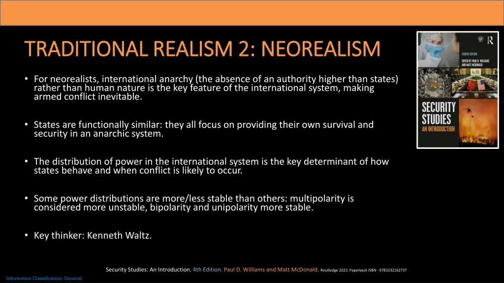 traditional realism 2 neorealism traditional