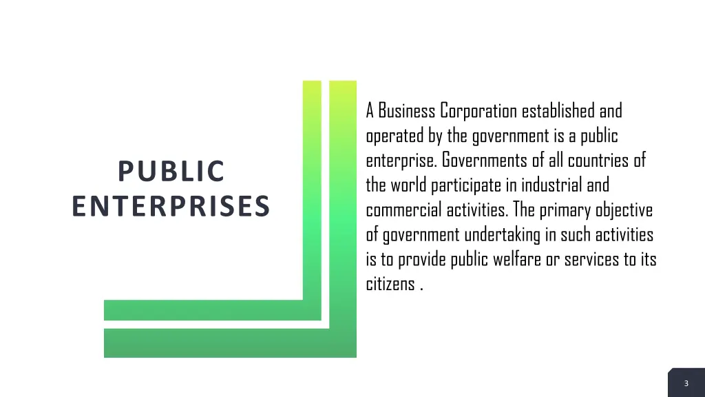 a business corporation established and operated