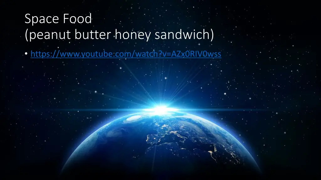 space food peanut butter honey sandwich
