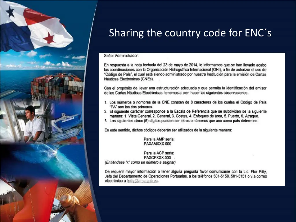 sharing the country code for enc s