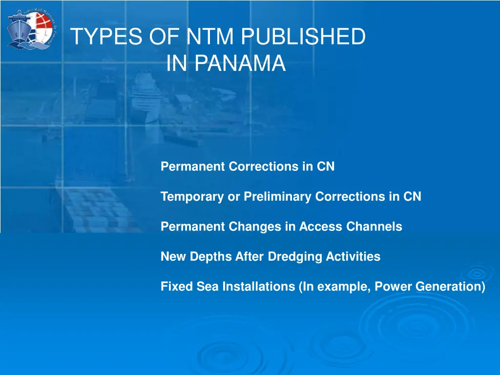 types of ntm published in panama