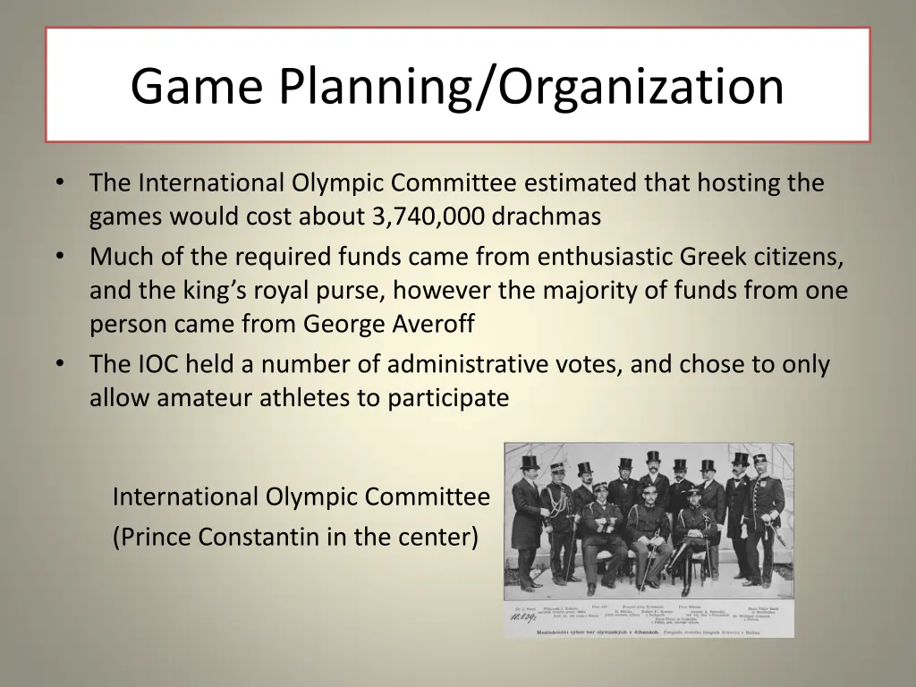 game planning organization