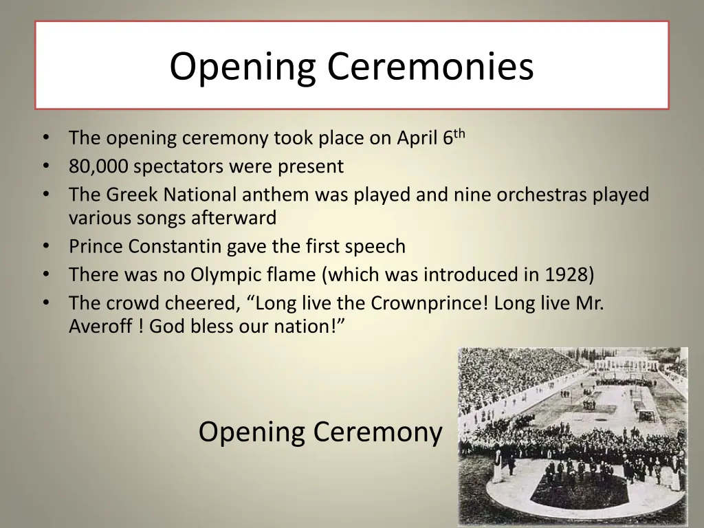 opening ceremonies