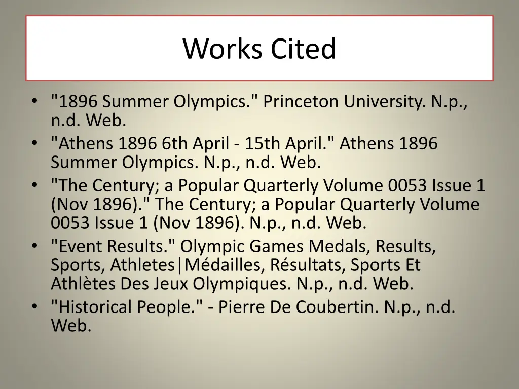 works cited