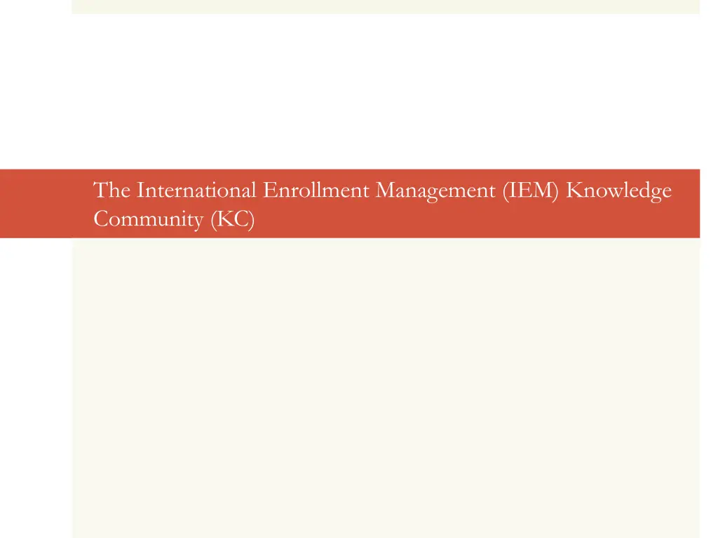 the international enrollment management