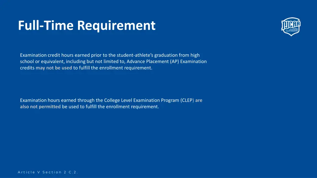 full time requirement 3