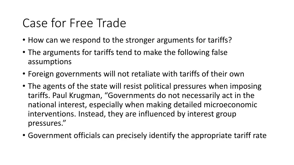 case for free trade