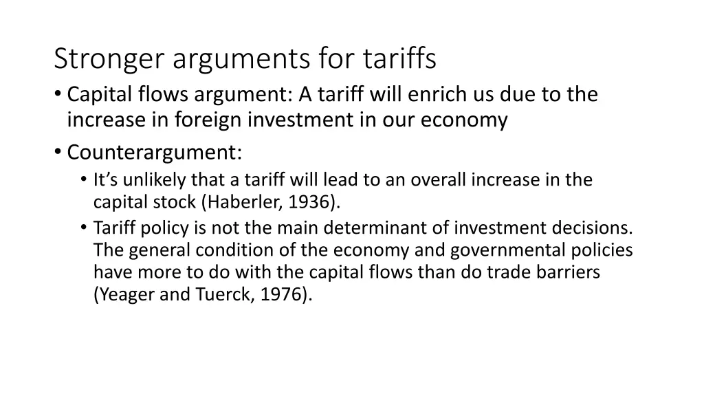 stronger arguments for tariffs capital flows 1