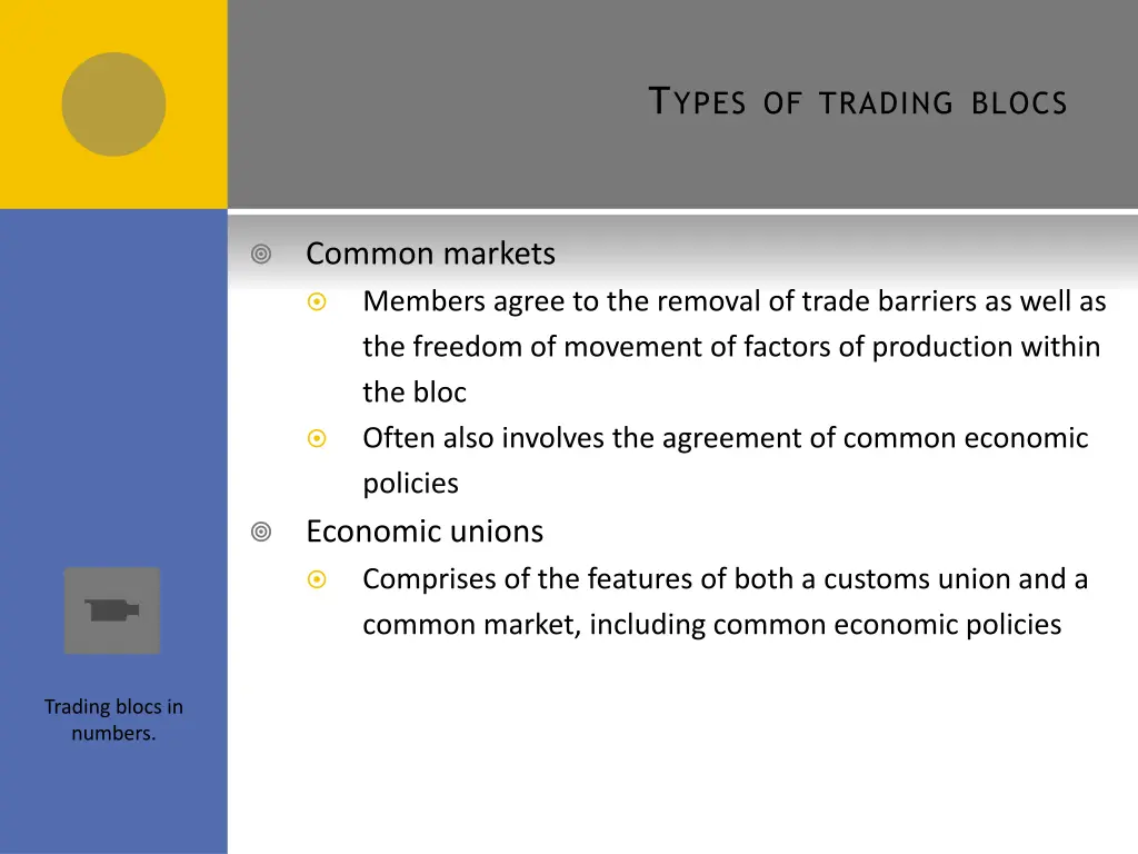 t ypes of trading blocs 1
