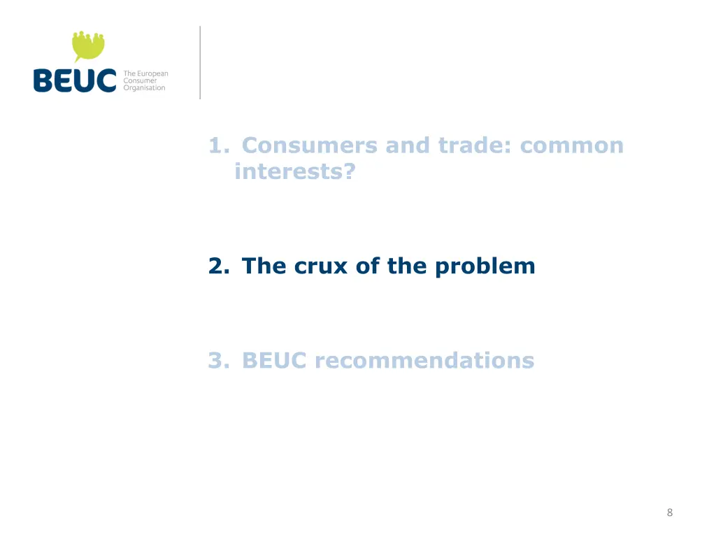 1 consumers and trade common interests 1