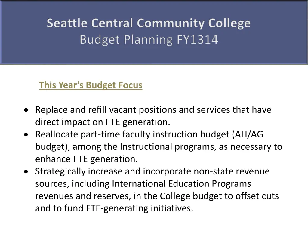seattle central community college budget planning 3