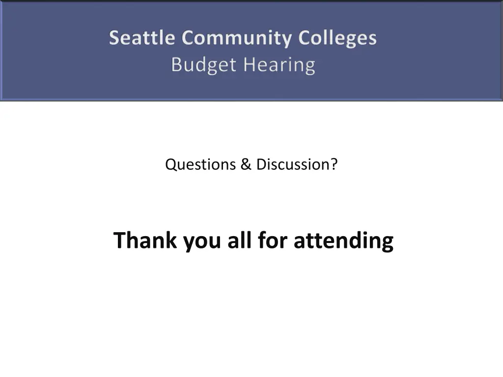 seattle community colleges budget hearing