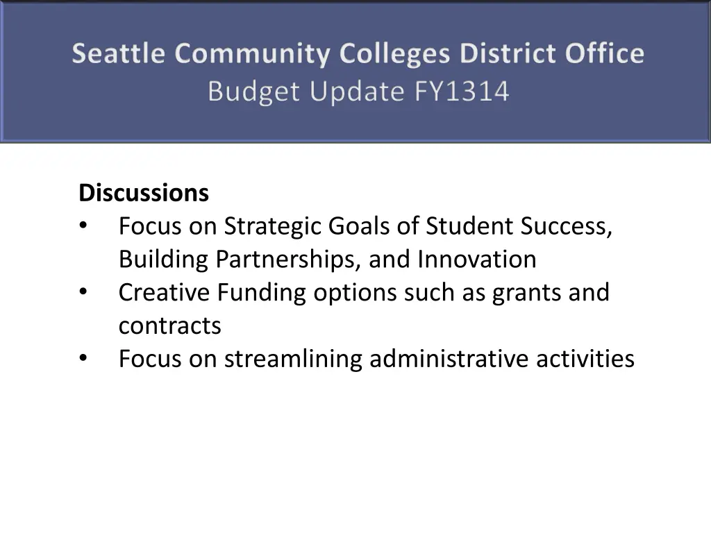 seattle community colleges district office budget