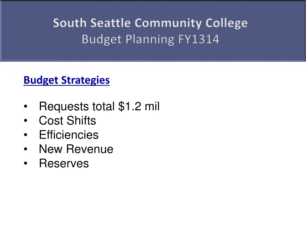 south seattle community college budget planning 2