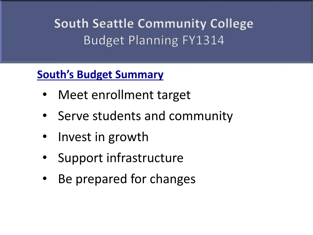 south seattle community college budget planning 5