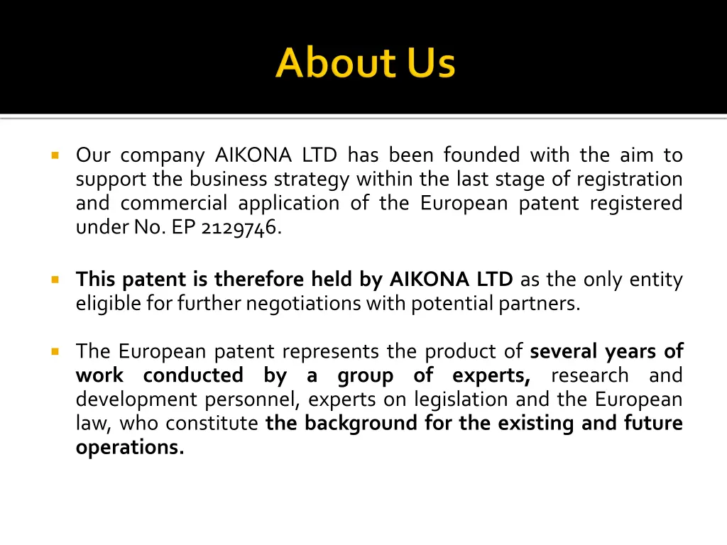 our company aikona ltd has been founded with