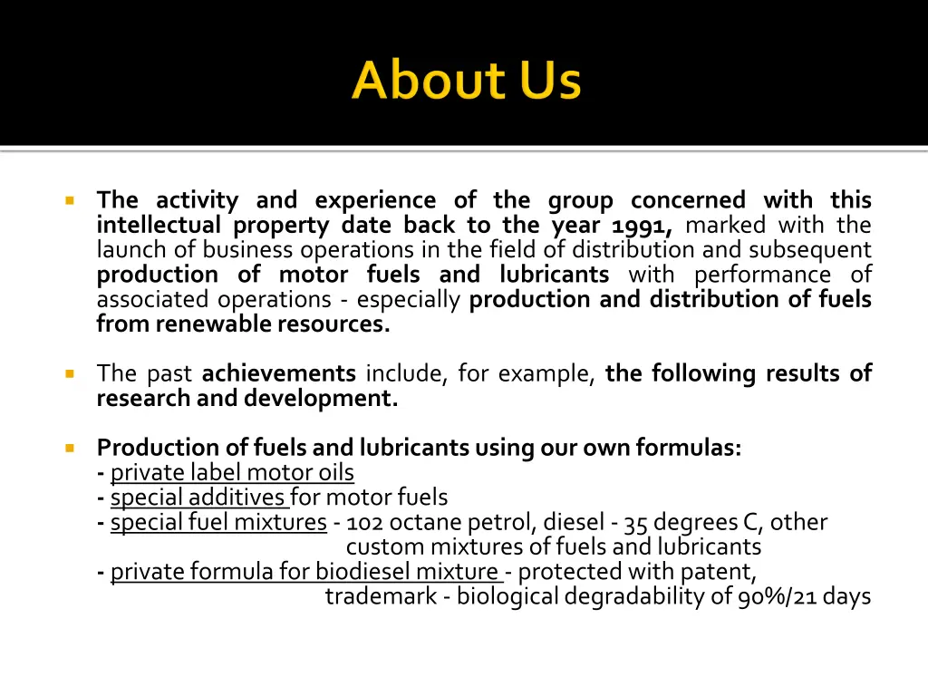 the activity and experience of the group